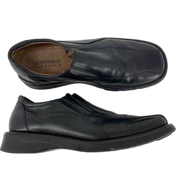Mens Cambridge Classics Black Loafers 12 Bobby Leather 3862 - Picture 1 of 9